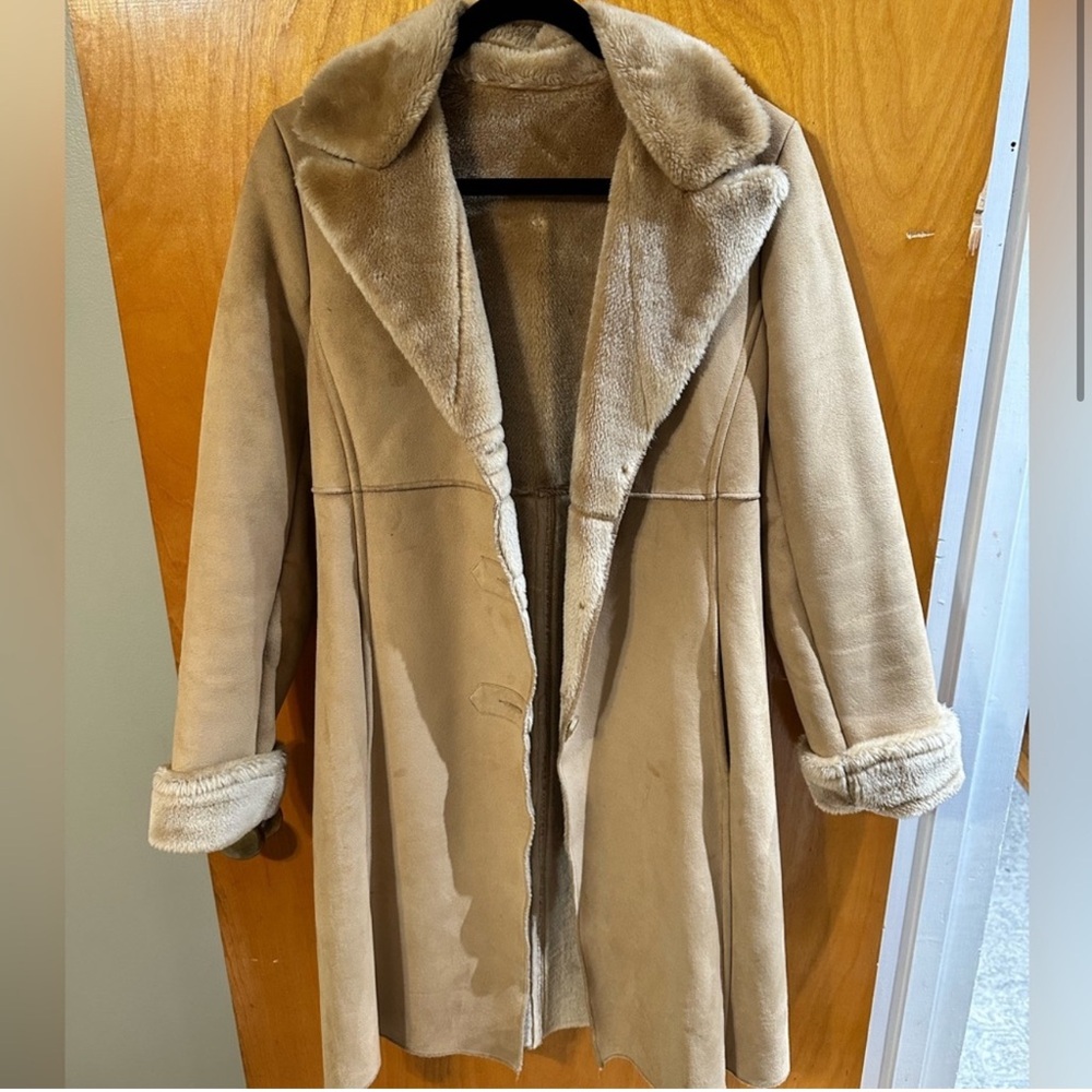 Larry Levine Tan Teddy Jacket